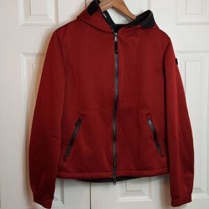 AI Riders On The Storm Red Goggle Ski Hooded Jacket